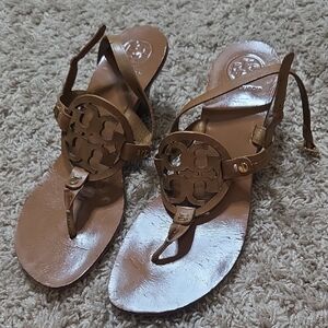 Tory Burch Tan Leather Heel Sandals, Sz 9.5